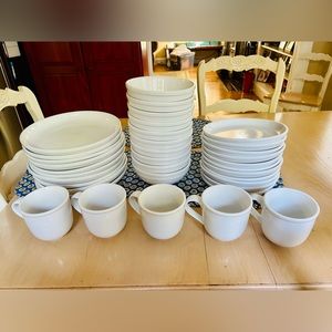 Classic Crate & Barrel Culinary Arts porcelain dish set